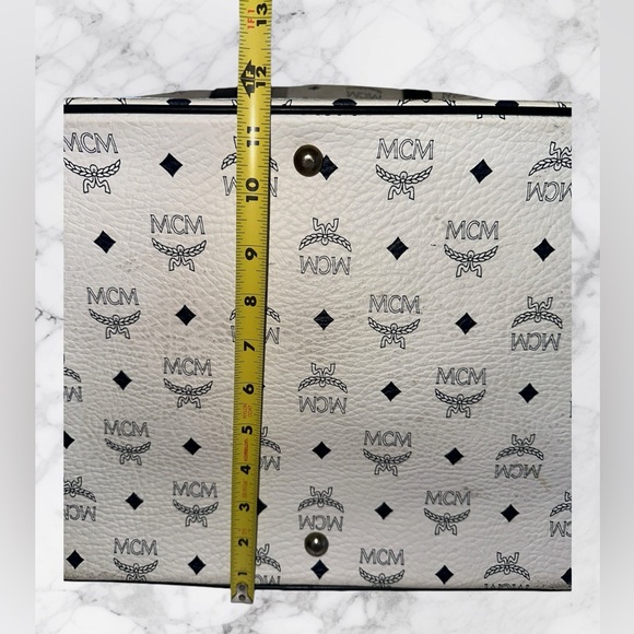 RARE MCM Trunk Travel Weekender Bag West Germany Unisex BLACK & WHITE FABULOUS - Picture 13 of 15